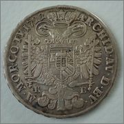 1 Thaler 1722 Carlos VI de Habsburgo  (Carlos III en Hungria ) Image