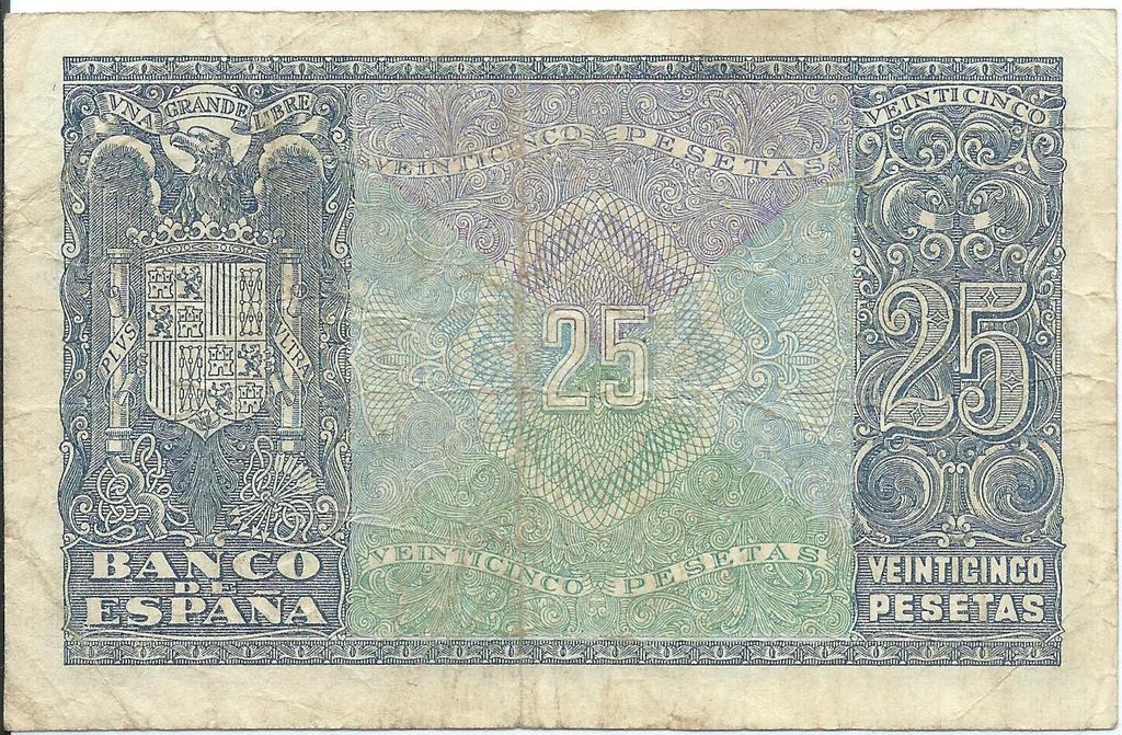 25 Pesetas 1940 Image