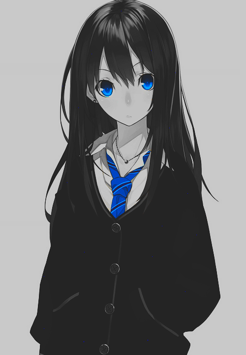 صور انمي black and white  Anime-girl-black-and-white-blue-eyes-black-hair-Favim.com-852125