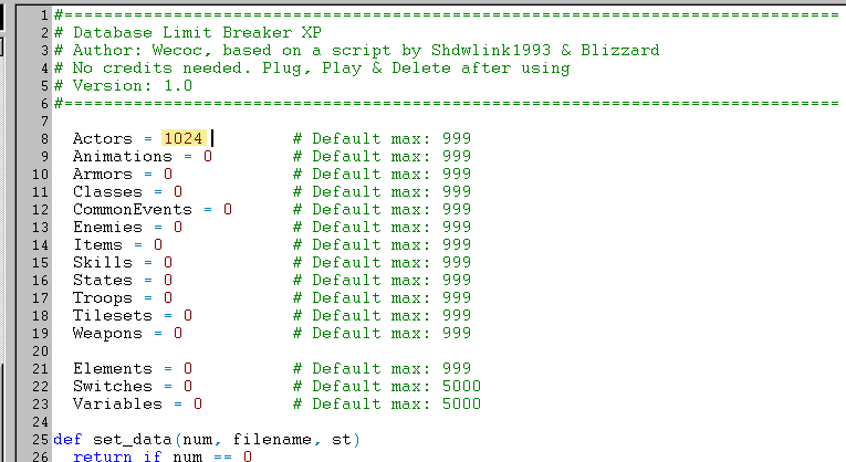 [XP] Database Limit Breaker Limit01