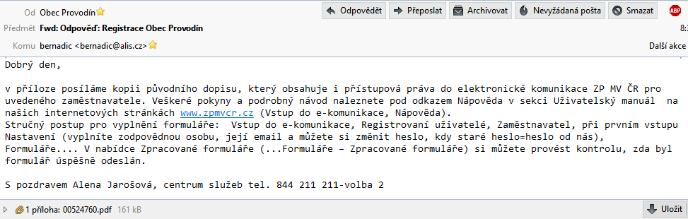 AlisPVS 5.X - jak na registraci organizací na portály pojišťoven Registrace_zpmvcr