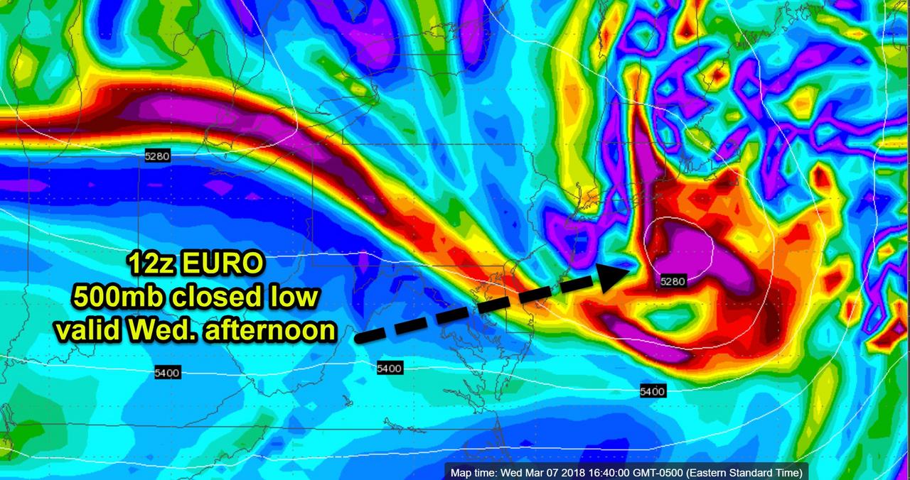 March 7th Godzilla: 1st Call Snow Map 12z_euro_closed_low