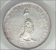 1 PESO 1889 - PARAGUAY ( LA MONEDA PARAGUAYA DE LOS DOS ESCUDOS ) Image