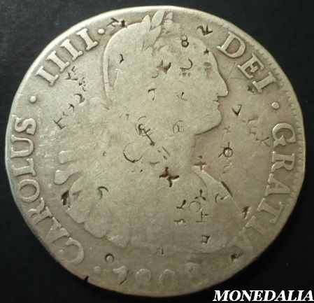 8 reales "columnarios" 1771. Carlos III. Méjico. 798509592