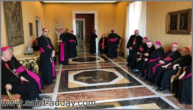 لقاء الاساقفة الكلدان بقداسة البابا فرنسيس في روما 013