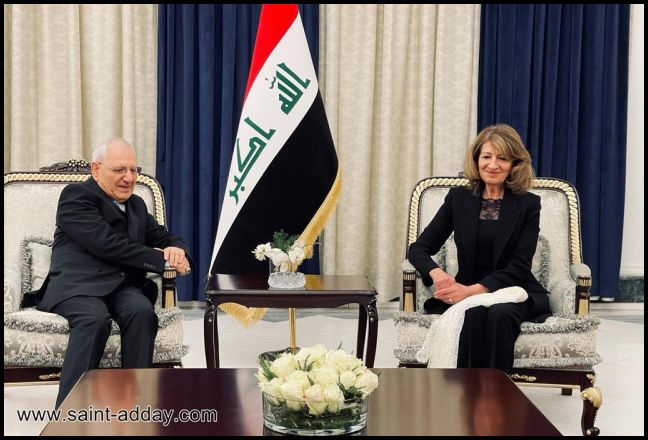 سيدة العراق الاولى شاناز تستقبل غبطة البطريرك ساكو 003