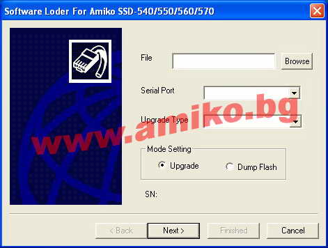 Инструкция по замене програмного обеспечения ресиверов Amiko 540-570  001