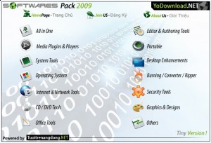 Softwares Pack 2009 - tiny Version Jp