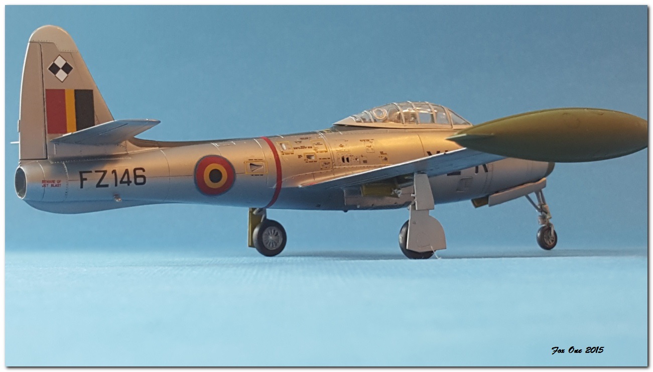 [Tamiya] F84G Thunderjet Belgian AF 3rd Sqn 2 Wing Florennes 1952-56 20151230_130952s