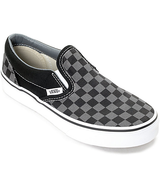 Hilo sobre el CALZADO (centímetros que suma cada modelo) Vans-Slip-On-Black-%26-Pewter-Checkered-Boys-Skate-Shoes-_278037