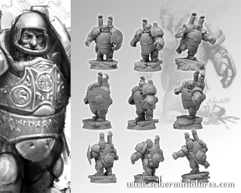 Scibor Miniatures Dwarves_steam_players_set_01