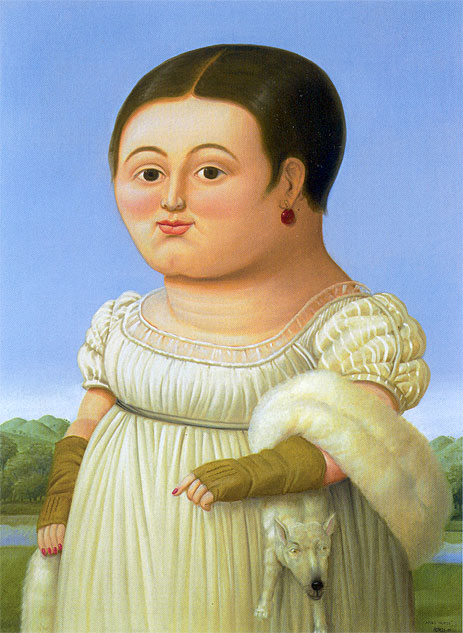 Les élégantes Fernando-botero-mademoiselle-riviere-after-ingres-2001-1959