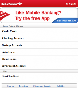 10 Simple Tips For Effective Mobile SEO Bank-of-america-mobile-site-screenshot1-300x338