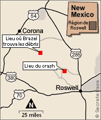 Le Crash de Roswell Carte