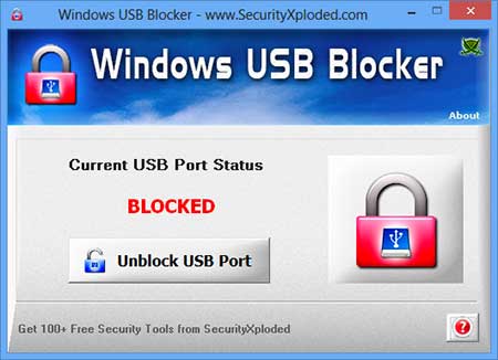   تحميل ميزات لمنع أو إلغاء حظر USB Windowsusbblocker_mainscreen