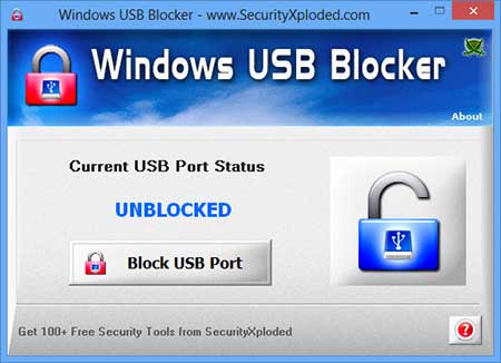   تحميل ميزات لمنع أو إلغاء حظر USB Windowsusbblocker_mainscreen2