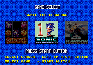 First sonic game Genesis_6-Pak_Title