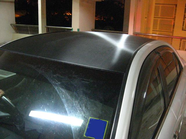 Carbon Fibre Sticker & diy LEDs(Cabin Light,T10 PoleLight,T5 DashBoard Leds etc)  Sonata%20roof%200907