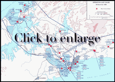 Operation Just Cause (Panama 1989) Map