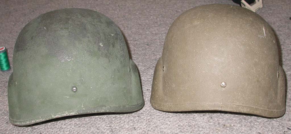 Comparatif de casques PASGT / Lightweight Helmet Arriere