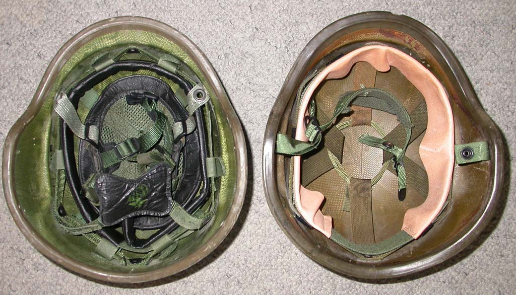 Comparatif de casques PASGT / Lightweight Helmet Dedans