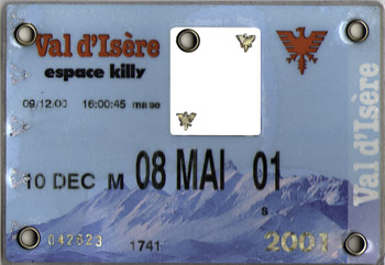 [Val d'Isère]Anciens forfaits Val Forfait2001