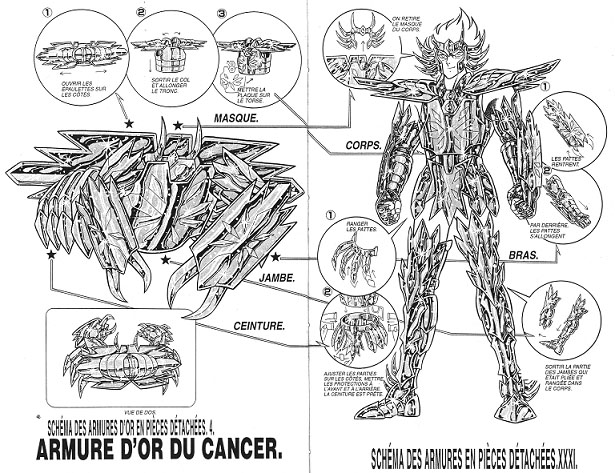 Les armures d'or ArmureOrCancermanga