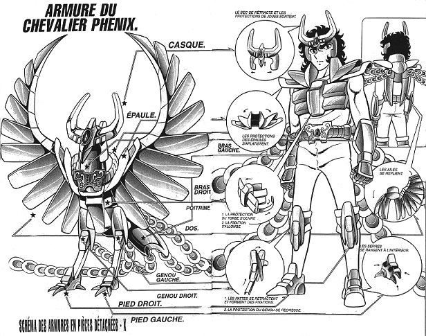 *Saint Seiya* Animé/Manga/Spin-off ArmurePhenix1manga