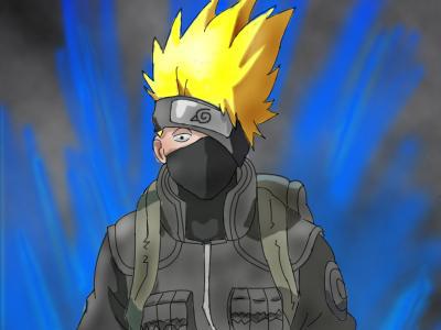 Kakashi Super Sayen (Dragon Ball !) Il a Les Cheveux jaunes Yy641uip