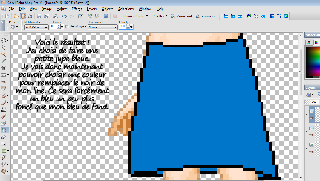 Comment crée des vêtements sous PAINT SHOP PRO X ? Image23