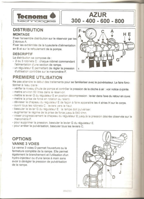 pompe de puverisateur technoma  180yif