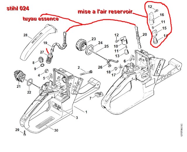 Tronconneuse Stihl 024 10li8k