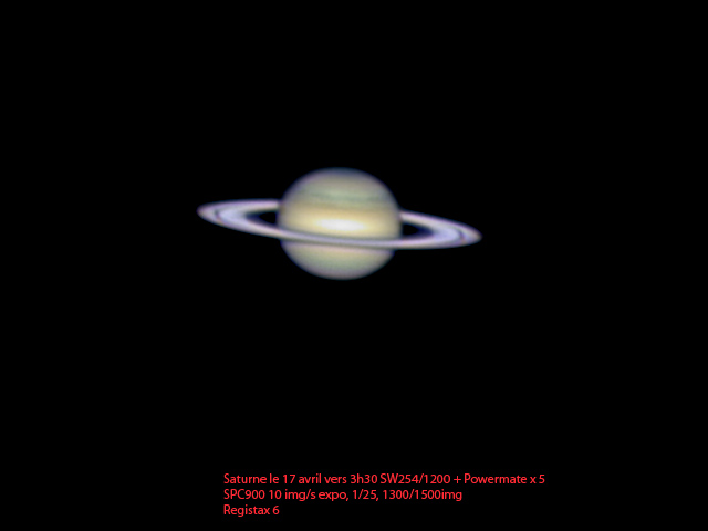 Saturne suite au 45° RICAR Sat5st1300