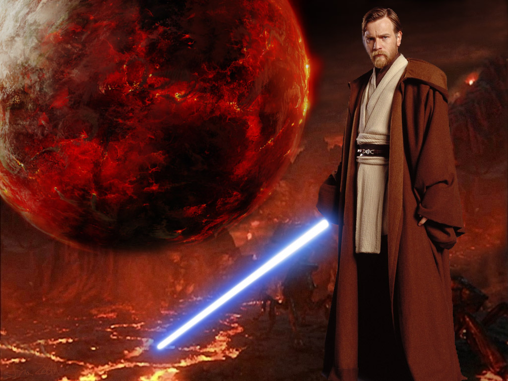 fond ecran star wars Obi-wan-mustafar