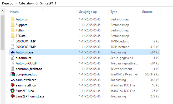 Autorun.exe not showing up. Sims-2-autorun_orig