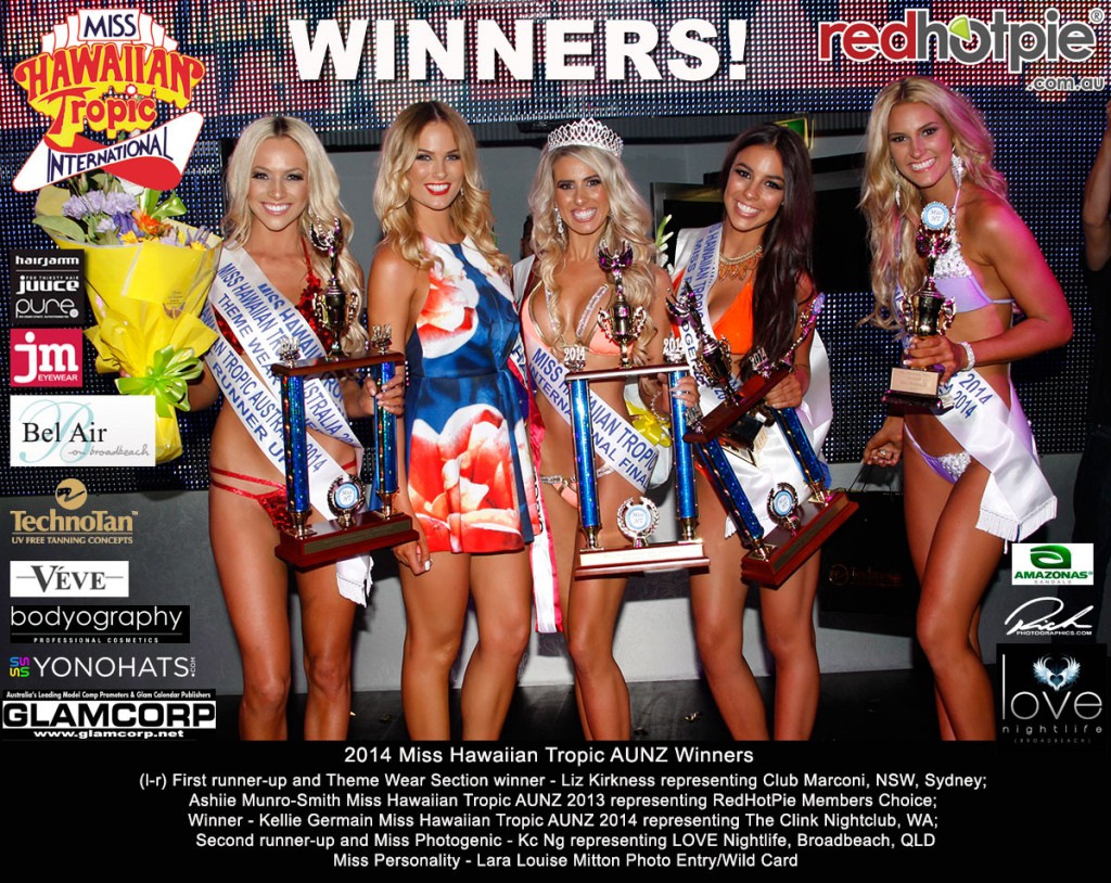 2014 l Miss Hawaiian Tropic Australia l 2nd runner up l Kc Ng  Winners-group-on-stage-montage_S2J8979-1024x814