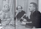 Trois poètes, Jacques Brel, Georges Brassens et Léo Ferré. Table10small