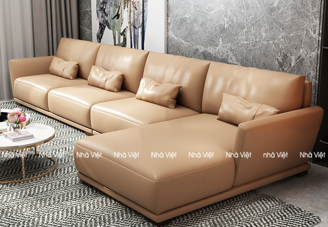 Nội, ngoại thất: Mẫu ghế sofa da thật thiết kế dạng góc bán từ Nhà Việt  79