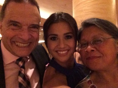 The bride with her parents!