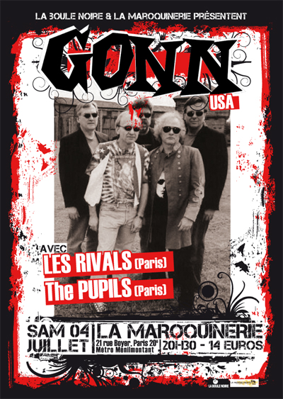 GONN + Rivals + Pupils samedi 4 juillet à la Maroquinerie Flygonnrecto