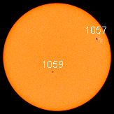 Comparativa y seguimiento de actividad solar 2010 Midi163