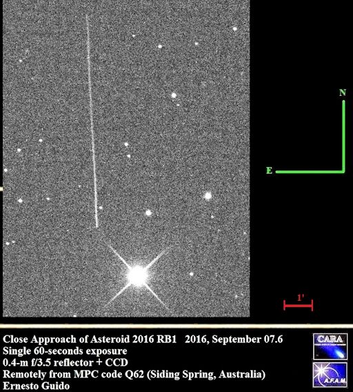 El asteroide 2016 FB1 nos rozó hoy a 0,1 distancia Lunar Asteriod_strip