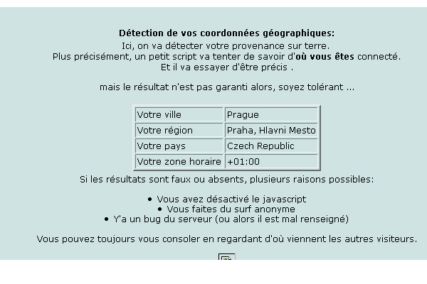 Rflexion sur un logiciel d'anonymat Localisation