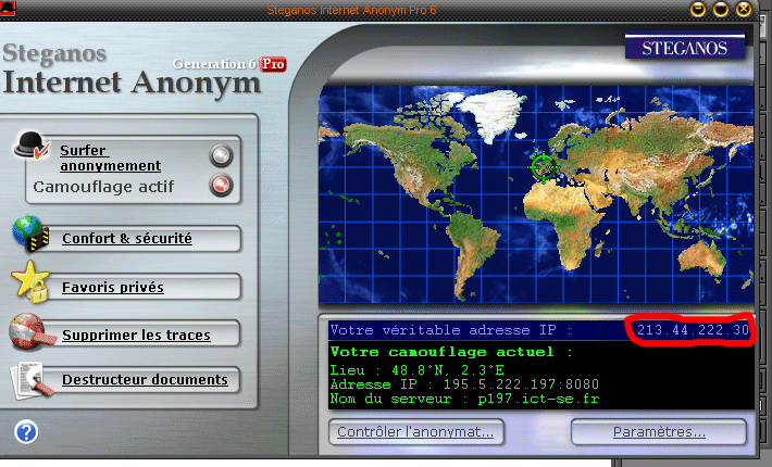 Rflexion sur un logiciel d'anonymat Steganos