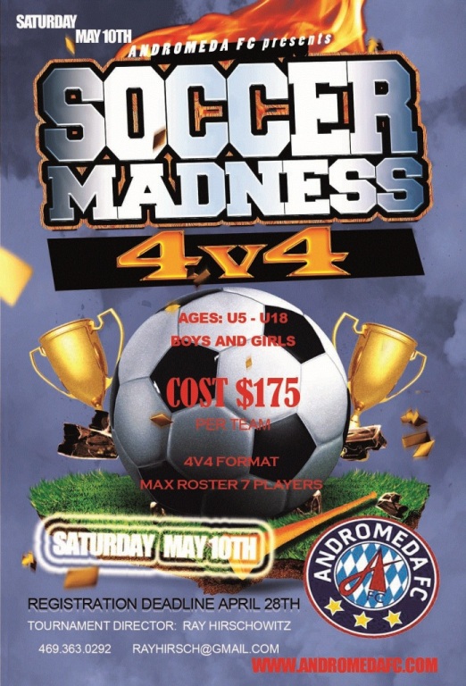 REGISTER NOW:  Soccer Madness 4v4 Tournament, May 10th  AFC4v4%20flyer%20May%202014%20cmp