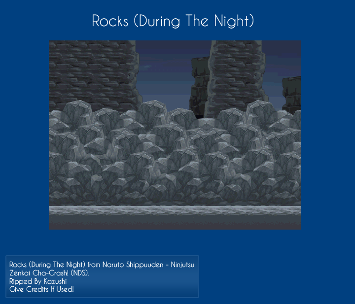 Backgrounds Naruto Shippūden: Shinobi Rumble  Rocks_night