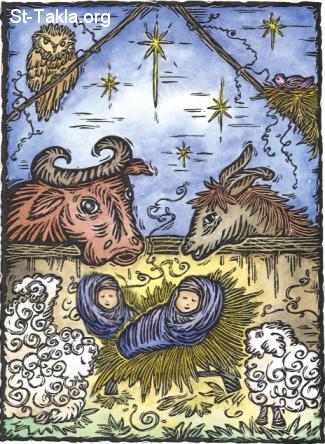 قصة طفلان في مذود St-Takla-org___Two-Babies-in-a-Manger