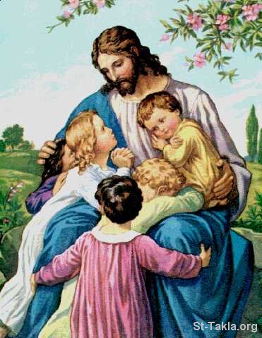 صور يسوع مع الاطفال Www-St-Takla-org___Jesus-with-Children-20