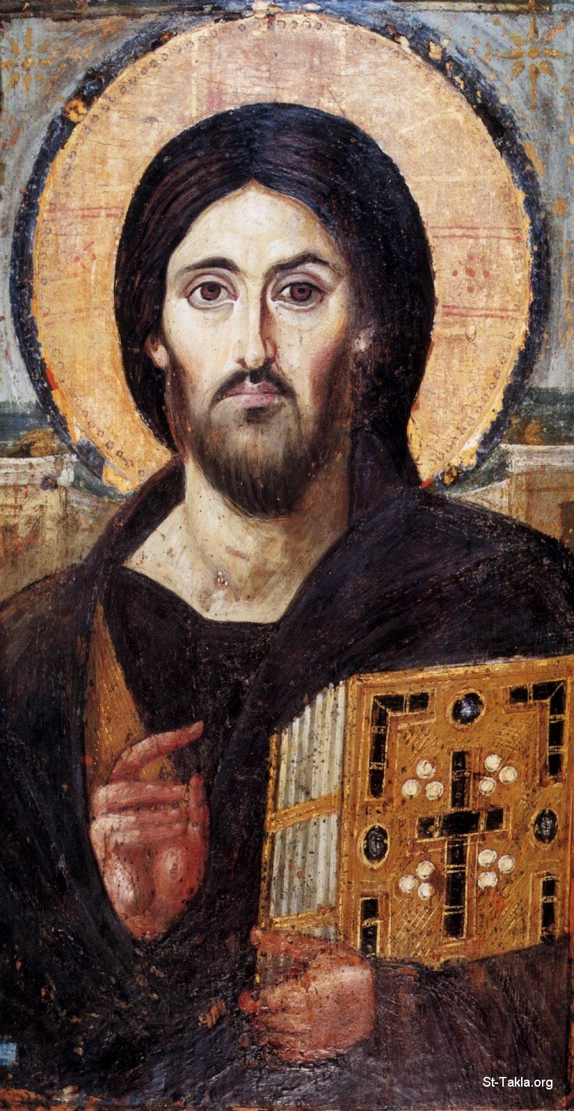 تأمل على أحد الكنوز Www-St-Takla-org___Jesus-Christ-Pantokrator-01