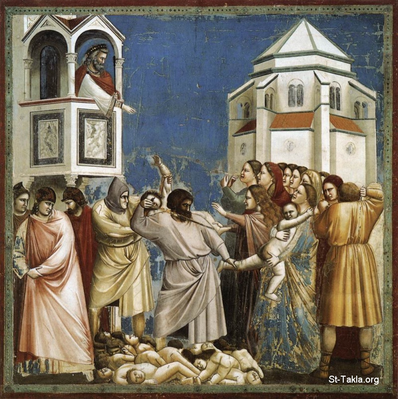 مذكرات في تاريخ الكنيسة - القمص ميخائيل جريس ميخائيل Www-St-Takla-org--Giotto-Di-Bondone-Massacre-of-the-Innocents-1304-06